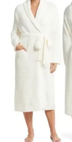 Barefoot Dreams Robe Womens Small Cream CozyChic Plush Spa Bathrobe