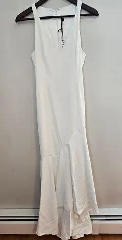 Jay Godfrey Flutter Cut Gown White Sleeveless Dress Formal Bridal Wedding Womens