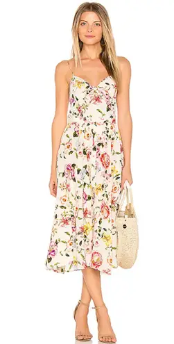 Yumi Kim Pretty Woman Dress In Petal Pusher Silk Midi Floral Size XS Sleeveless
