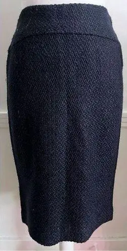 Moulinette Soeurs • Navy Boucle Knit Pencil Skirt