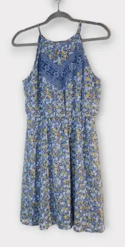 Francesca's Miami Blue Floral Mini Dress NWT Size Medium Wedding Guest Dress