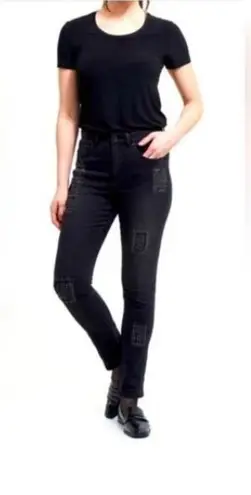 Joseph Ribkoff jeans with sequin patches black size 6