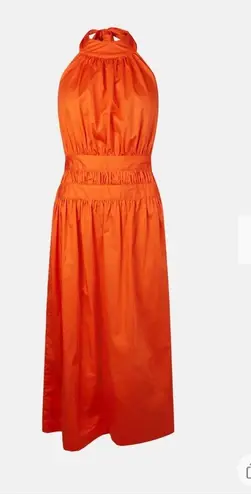 Karen Millen Cotton Poplin Halter Woven Midi Dress, New with Tags