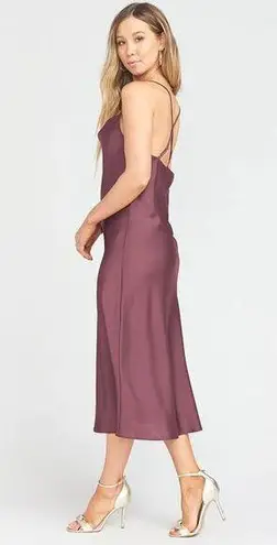 Show Me Your Mumu  Verona Cowl Dress Dusty Plum Luxe Satin XXS NWT