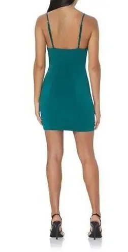 NWOT AFRM Silas Floral Appliqué mini dress in Botanical Green. Size S. Green