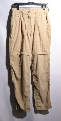 ExOfficio Insect Shield Convertible Hiking Pants Womens Size S Beige Outdoor Tan