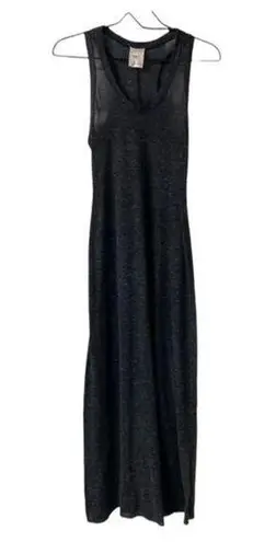 Robin K Sleeveless Midi Dress Sheer Swim Cover Up Size Small gray slip