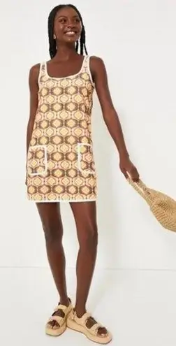 Tuckernuck Twiggy Buds Terry Mini Dress Size XS NWT Cotton Swim Cover Shift Gold