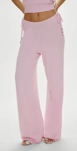 frankie's bikinis  Breeze Low Rise Knit Pants Size Large Pink NWT - Image 1