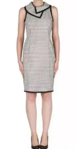 Joseph Ribkoff Audrey Check Sheath Dress in Black