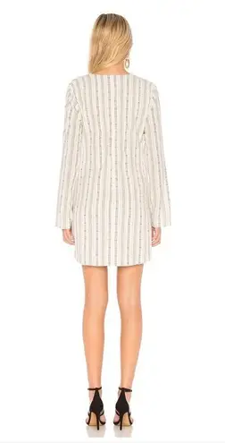 L'Academie  Revolve The Meadow Dress Striped White Gray Long Sleeve  Size S