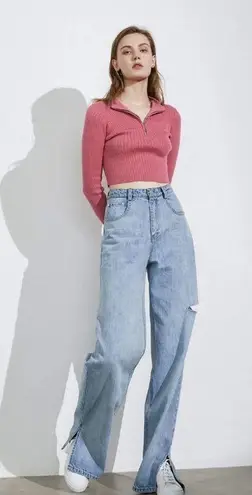 J.ING Dennis Wide Slit Hem Jeans Size XS