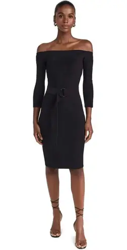 Norma Kamali Off Shoulder Dress to Knee in Black, Size M/38 New with Tag