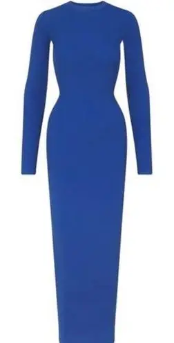 SKIMS  Fits Everyone Long Sleeve Dress in Sapphire