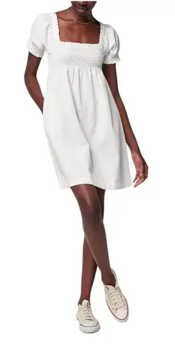 Faherty Ramona Organic Cotton Dress in Egret Size S