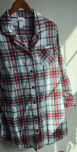 Plaid Pajamas Red Size M