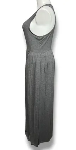 Annabelle Womens Maxi Dress Sleeveles Tank Top Elastic Waist Scoop Neck Gray 2XL Size 2X