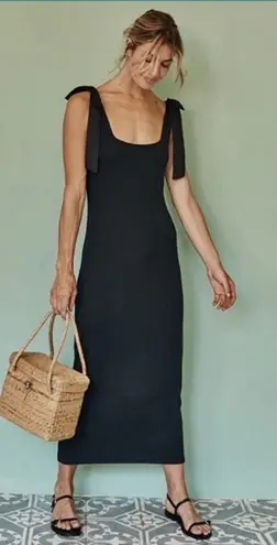 Summersalt Womens Soft Ribbed Tie Shoulder Sleeveless Maxi Dress size XS