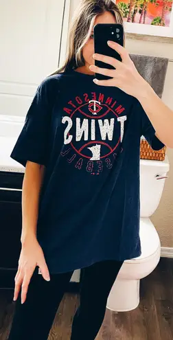 Minnesota twins baseball Tee Blue Size L