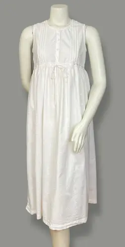 Cotton Nightgown White Embroidered Classic Sleeveless Ribbon Gilligan & O‘Malley