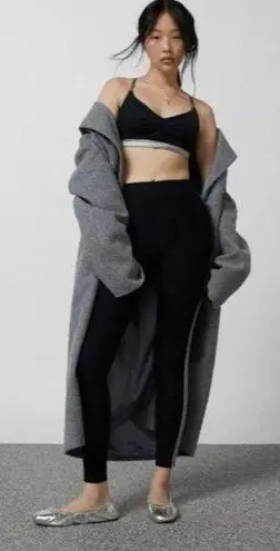 Beyond Yoga SPACEDYE SHINE ON HIGH WAIST DARKEST NIGHT BLACK MIDI LEGGINGS M