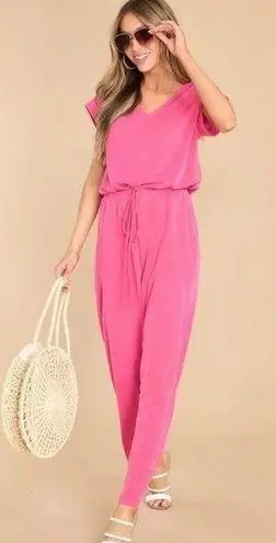 Red Dress Boutique Ces Femme Flirt With Fun Hot Pink Jumpsuit M NWOT Size M