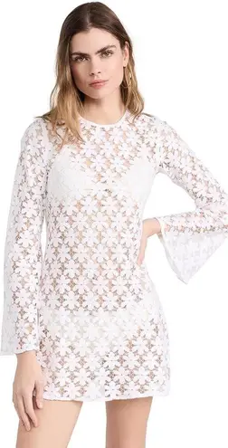 Beach Riot White Goldie Crochet Cover-Up Mini Dress
