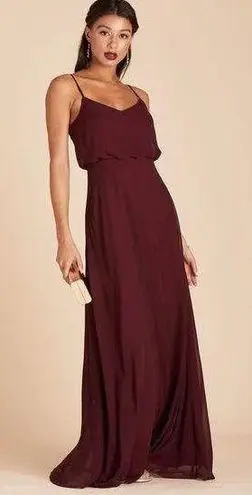 Birdy Grey  Gwennie Bridesmaid Dress in Chiffon Cabernet Size Large NWT