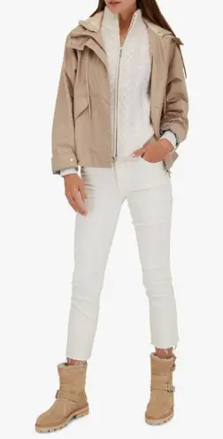 Mother The Mid Rise Dazzler Crop Fray Jean Cream Puffs Size 28 6 US NWOT Raw Hem