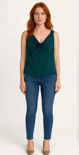 Cider Women's Teal Cowl Neck Tank Top Plus Size XXL