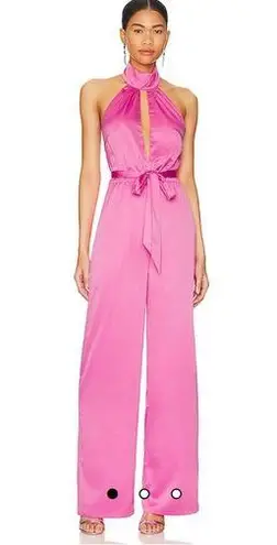 Revolve  Janece Keyhole Pink Jumpsuit. Size M. Worn Once. Missing waist tie.