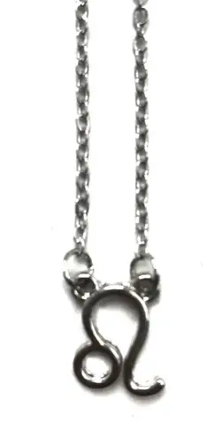 Leo Horoscope Sign Charm Pendant Necklace Silver