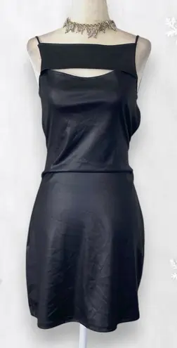 Early 2000's Hottie Slinky Open Back Lace Up Little Black Mini Party Dress M Size M