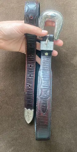 Western Leather Belt Brown