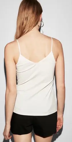 EXPRESS Tie Front knot bow stretch white Cami - Image 4