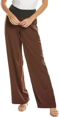 We Wore What NEW Suiting Twill Low Rise Pull On Women XS Wide Leg V Waist Pants