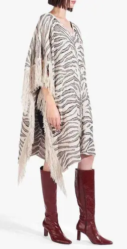 STAUD  Cassia Zebra Shawl - Animal - Off White Multi Large