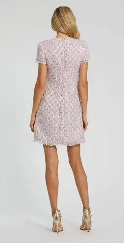 Mac Duggal Pink Cap Sleeve Floral Button Down Pink Shift Dress XS