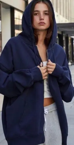 Hill House NWT Navy Teddy Zip-Up Jacket Size Small