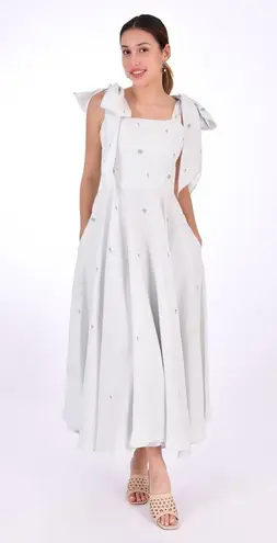 NWT Fanm Mon Sara Dress Size Small S Marassa Midi Dress Green