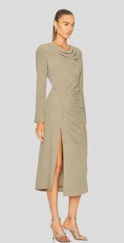 JONATHAN SIMKHAI BRYANNA MIDI DRESS Size 2 Green - Image 1