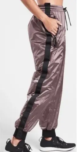 Athleta  + Allyson Felix Legend Luxe Track Pants Flora Mauve Metallic Size Large - Image 1