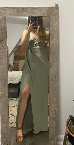 BHLDN Anthropologie Freya Satin Charmeuse Maxi Dress