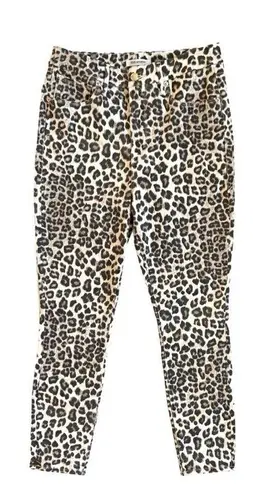 Good American NEW  Good Waist Crop Jeans Snow Leopard