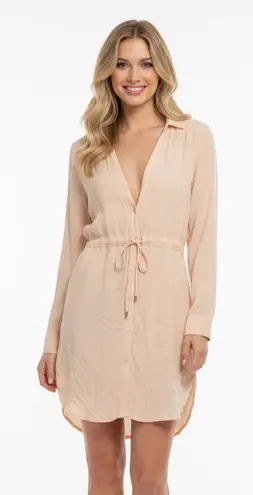 HD in Paris by Anthropologie ivory color shirt dress size small