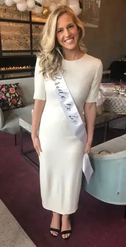 Lapointe White Sequin Midi Dress 8