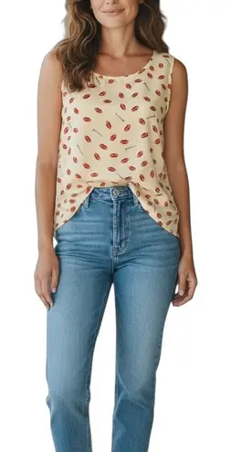 Red Hot Lips "PASSION" Cami Sleeveless Blouse – XL – Whimsical & Feminine
