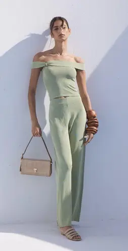 Cult Gaia ππ Sarelle Square Toe Slip-on Sandal ~ Tan Raffia EU 38.5 US 8.5 NWT