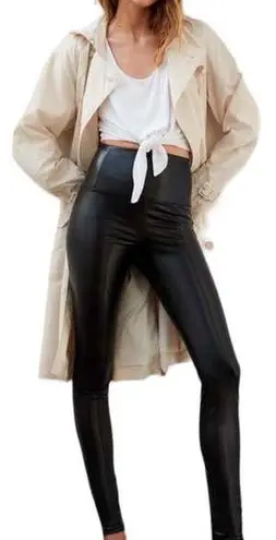 Wilfred Vegan Leather Leggings Black Pants Stretchy Sculpts High Rise Small EUC