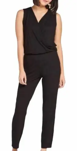 Michael Stars Black Surplice Sleeveless Jumpsuit with Pockets, Size XS